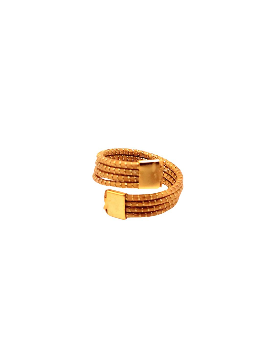 Minimalist Golden Grass Ring
