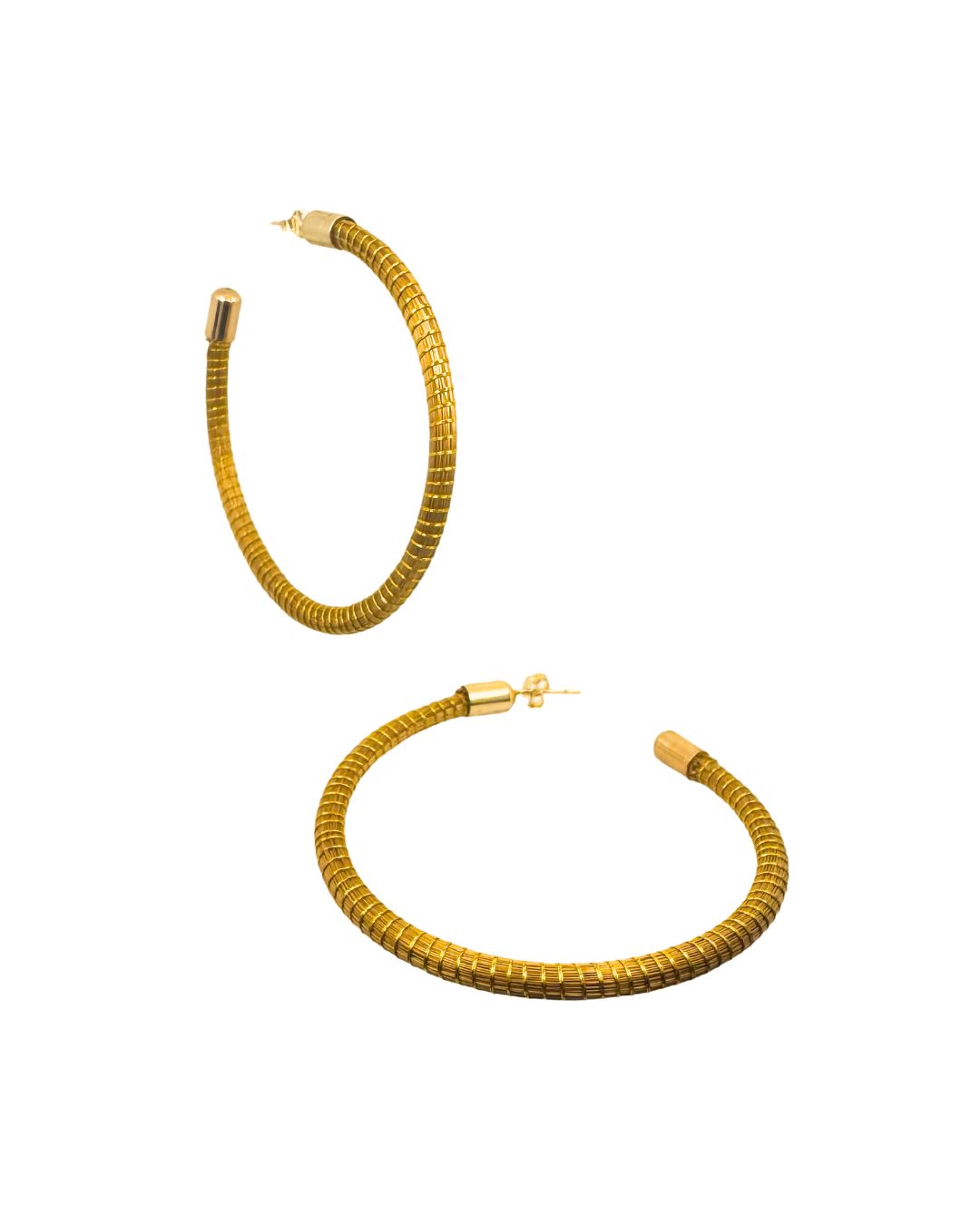 Golden Grass Small Hoop Earring