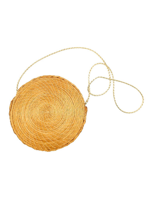 Round Golden Grass Handbag