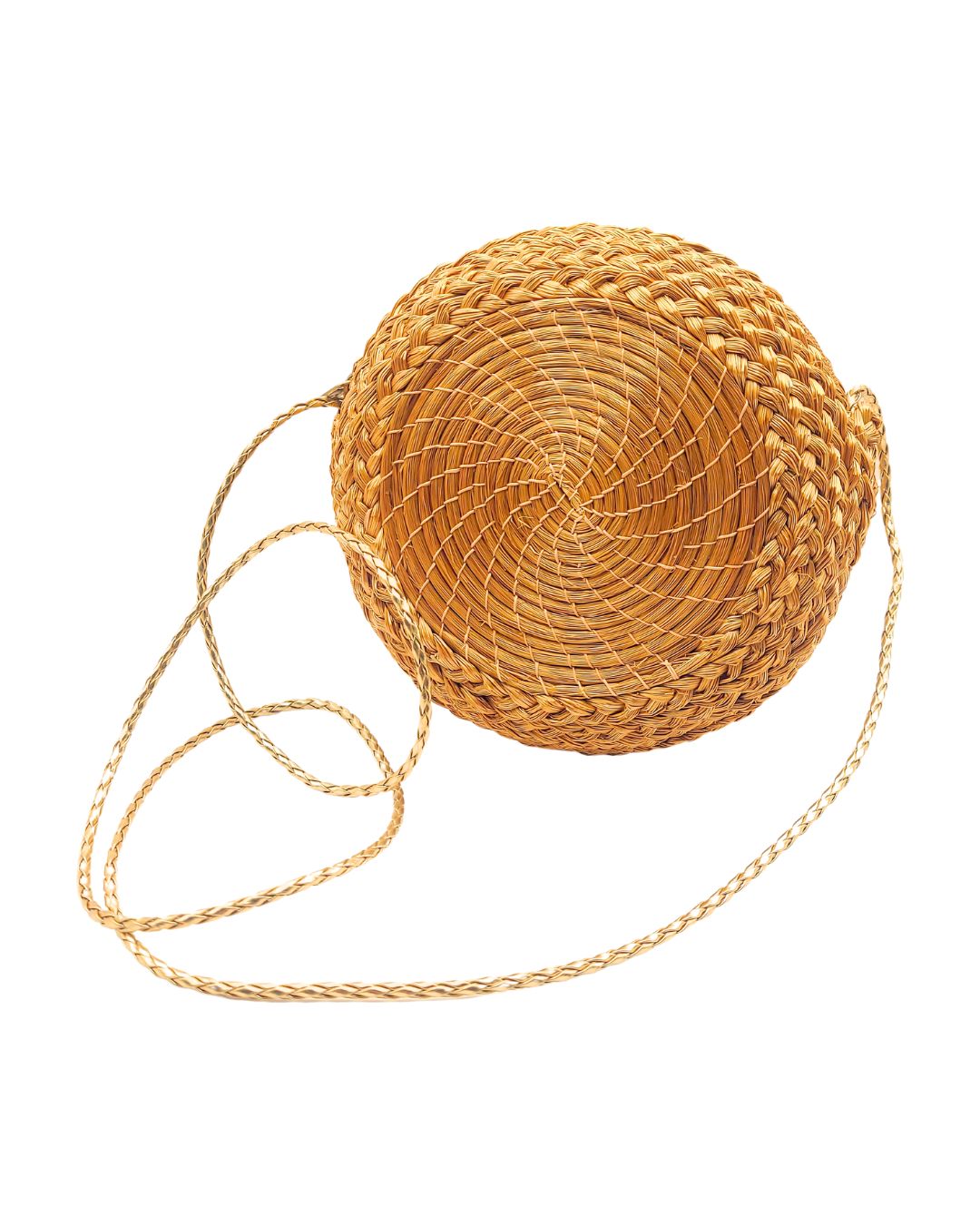 Golden Grass Circular Bag