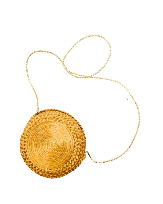 Golden Grass Circular Bag