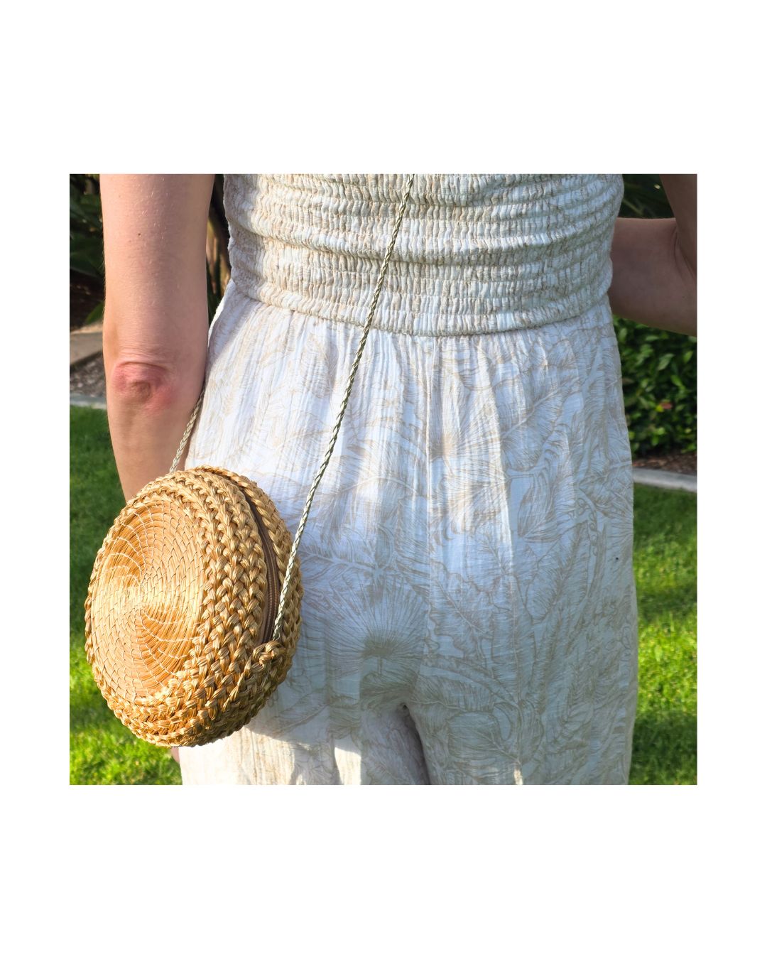 Golden Grass Circular Bag