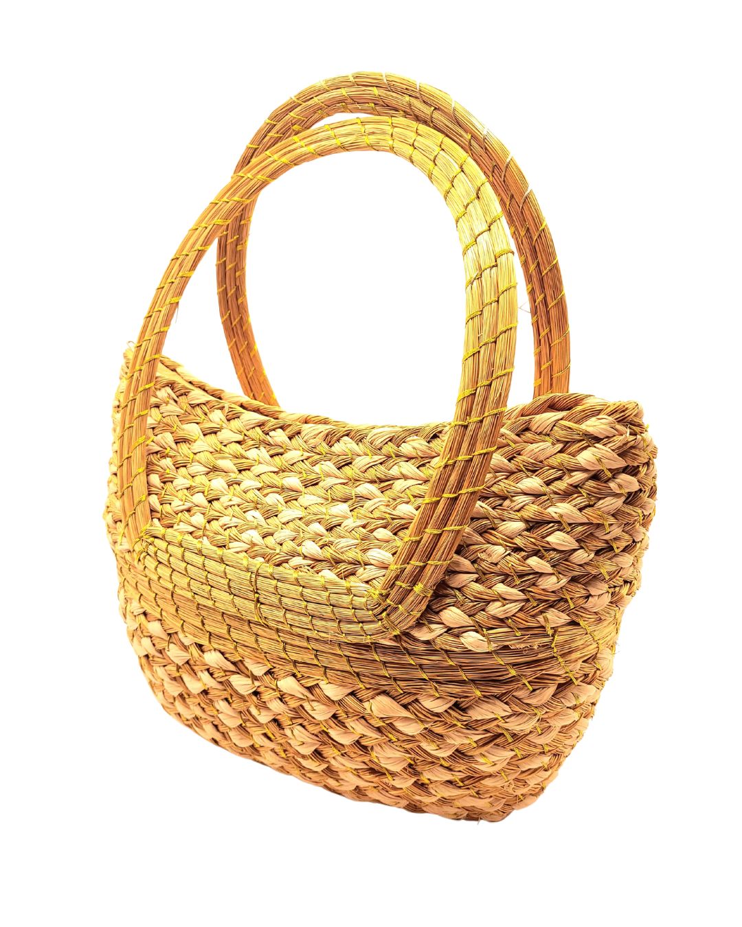 Braided Golden Grass Handbag