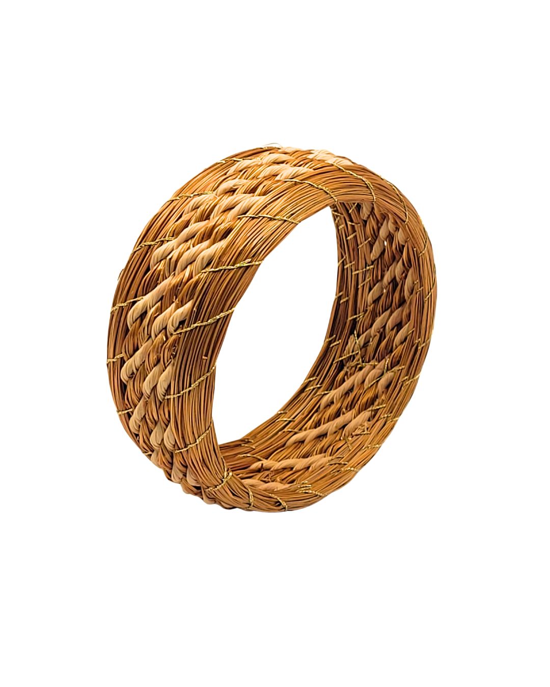 Golden Grass White Braided Bracelet