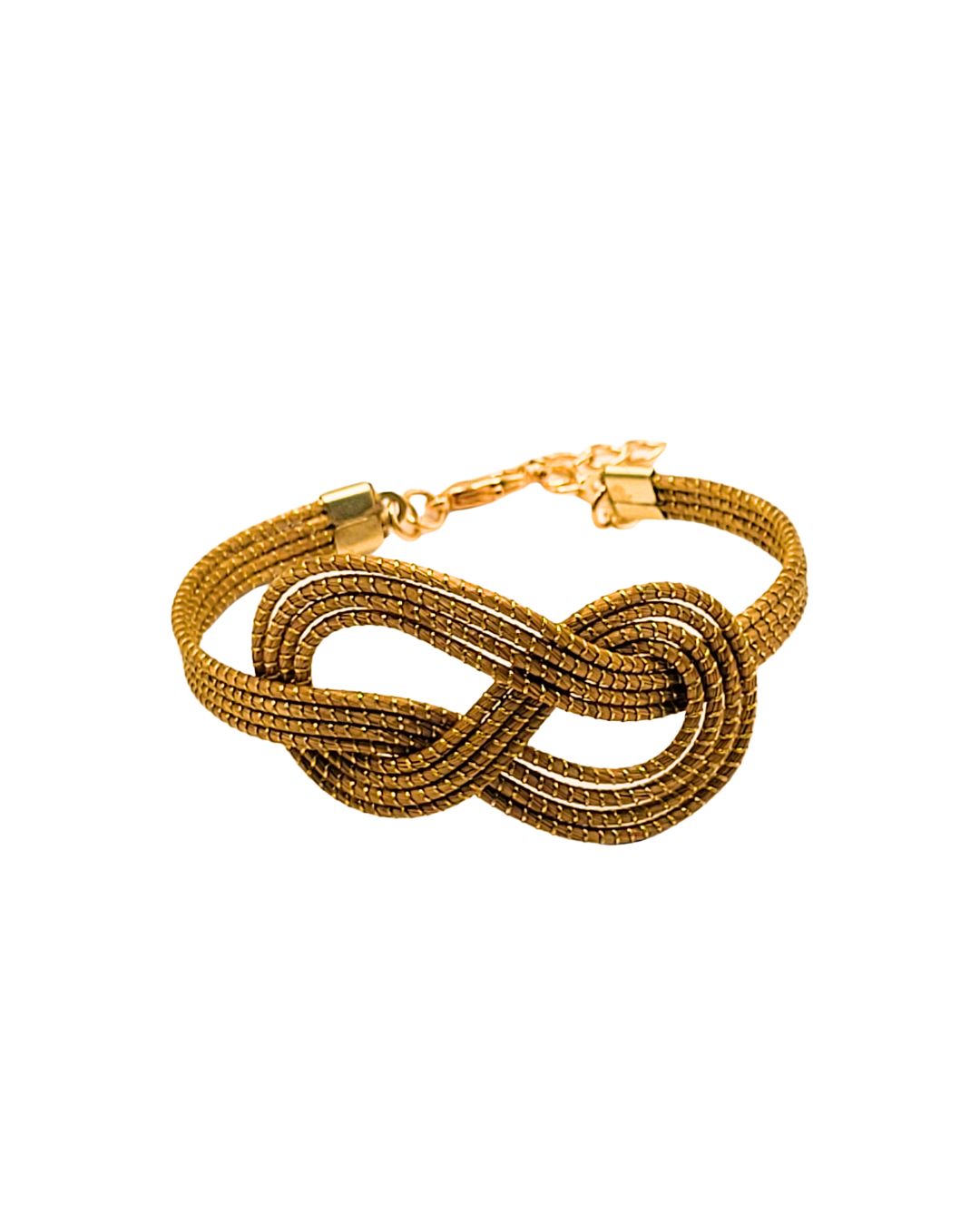 Golden Grass Bracelet with Infinity Knot