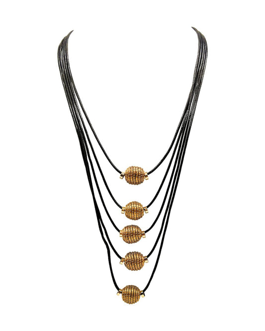 Golden Orbit Layered Necklace