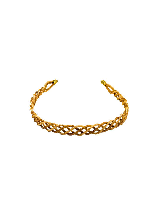 Fine Braided Golden Grass Headband
