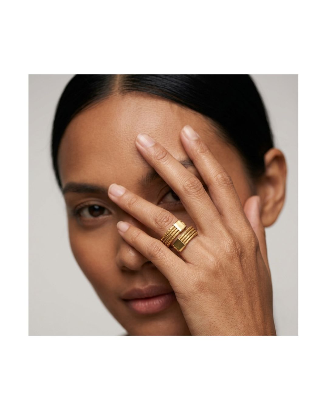 Minimalist Golden Grass Ring