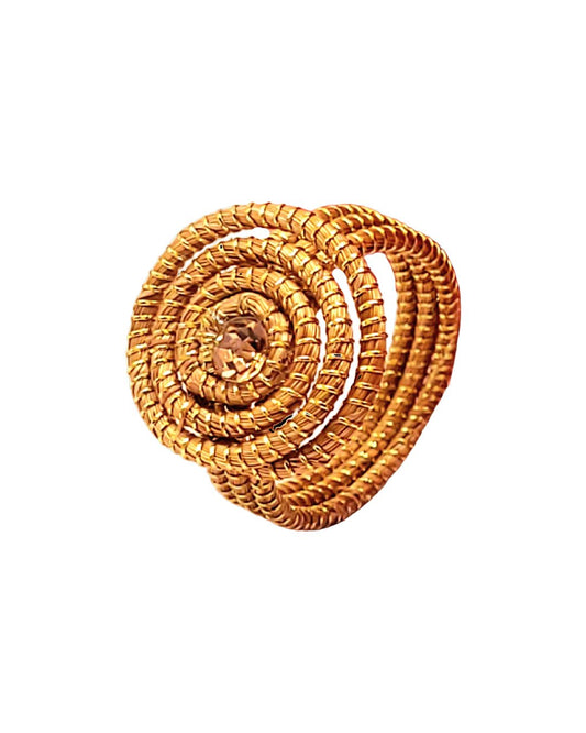 Golden Grass Ring Spiral