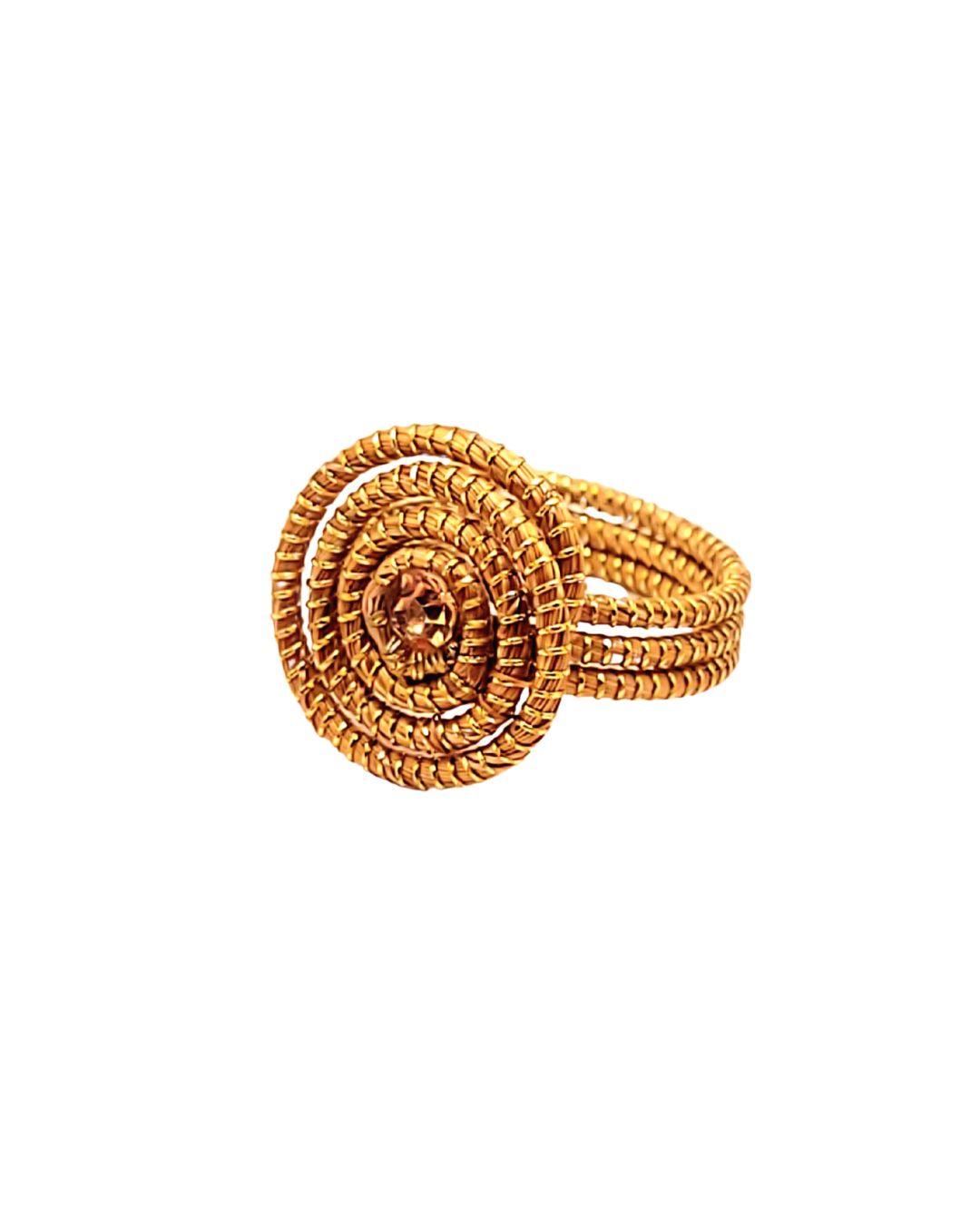 Golden Grass Ring Spiral