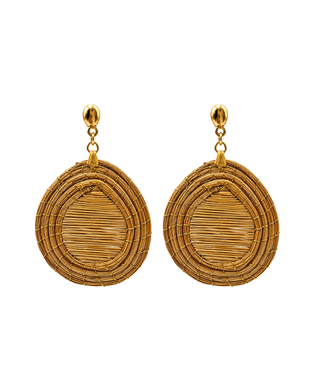 Golden Horizon Layered Earrings
