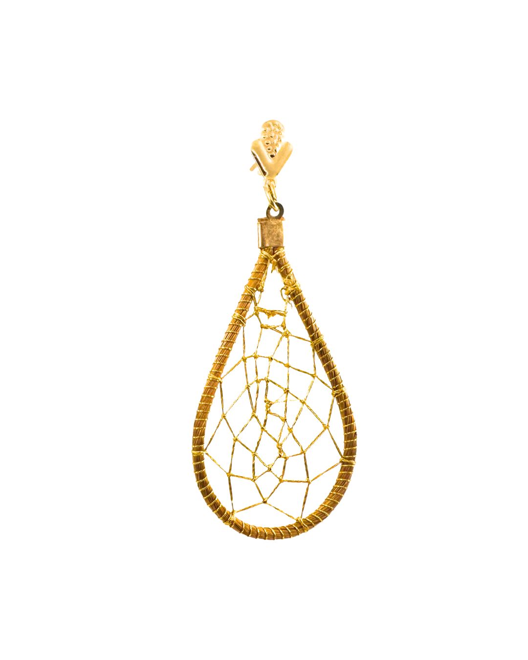 Golden Grass Earring Dream Catcher