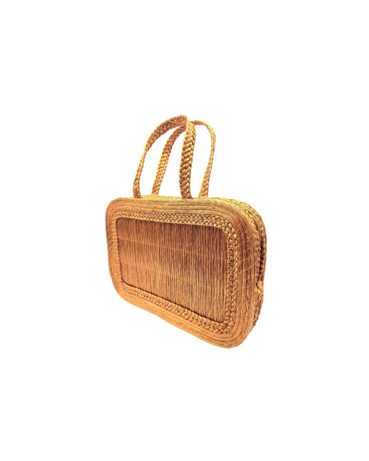 Rectangular Golden Grass Handbag