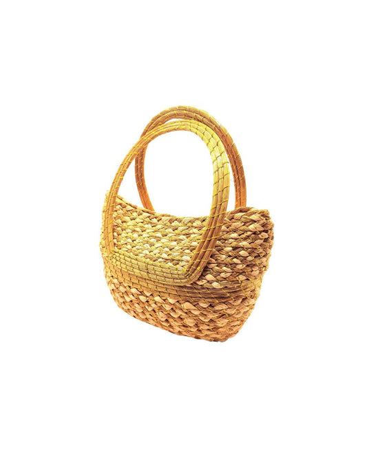 Braided Golden Grass Handbag
