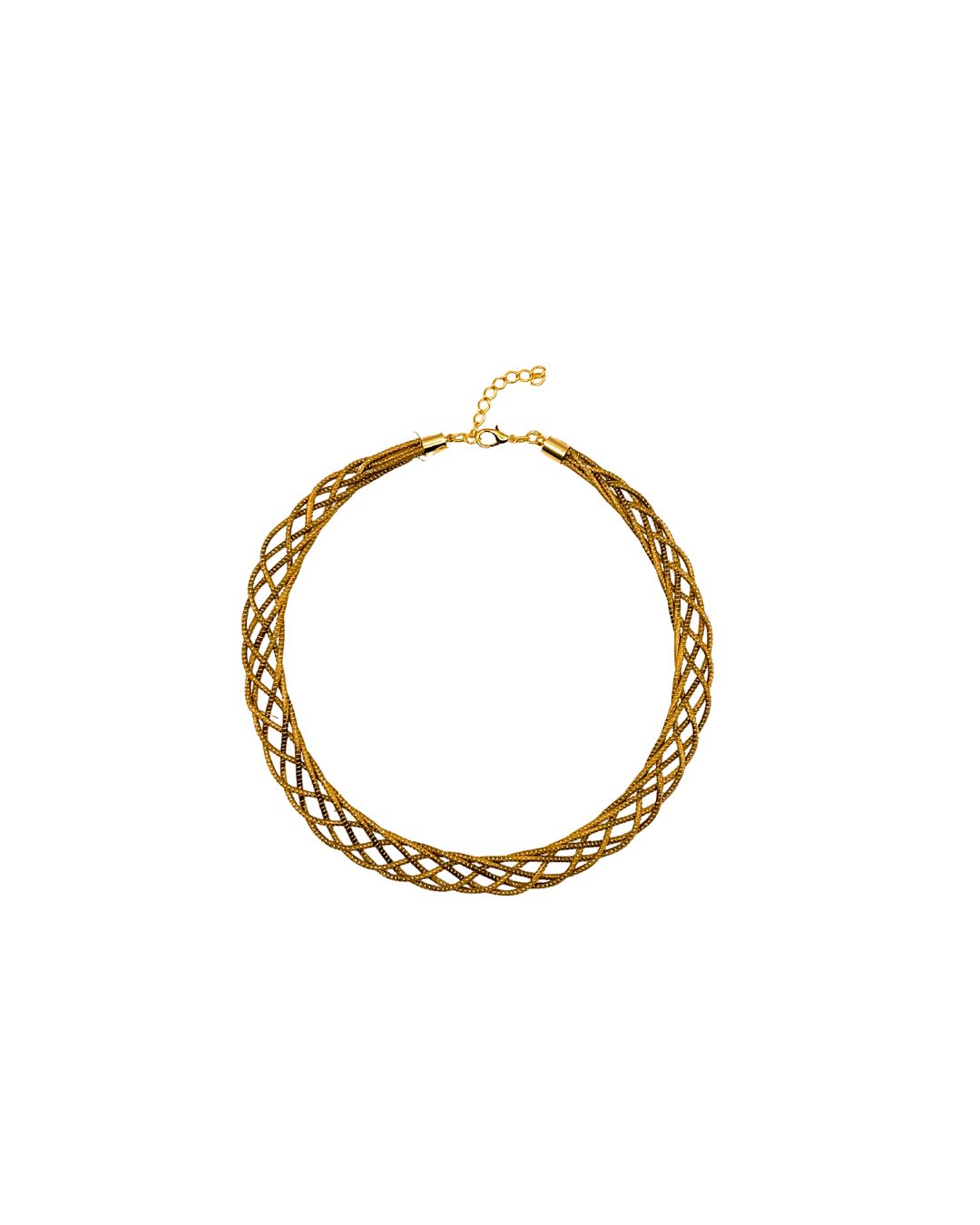 Golden Grass Braided Necklace