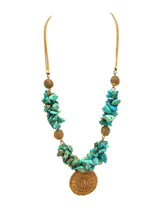 Jalapão Turquoise Sun Necklace