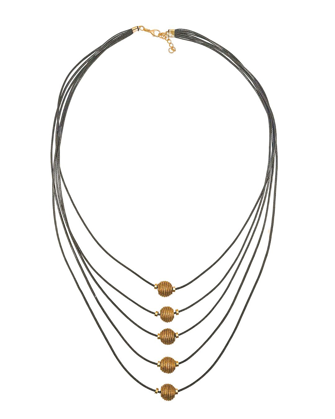 Golden Orbit Layered Necklace