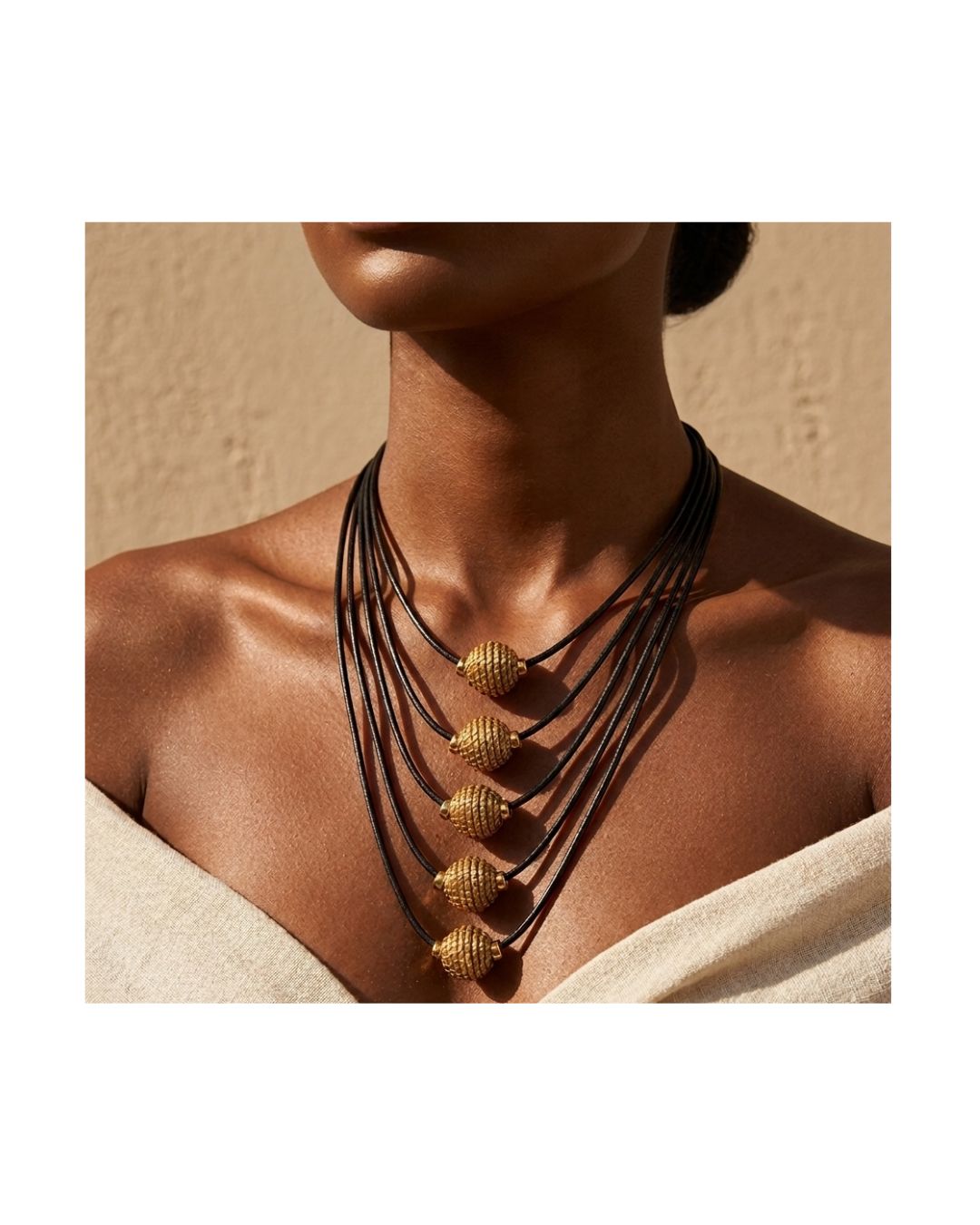 Golden Orbit Layered Necklace