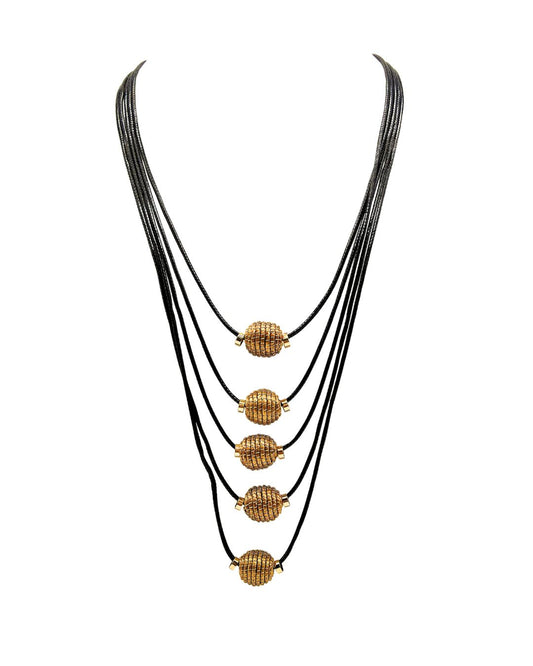 Golden Orbit Layered Necklace