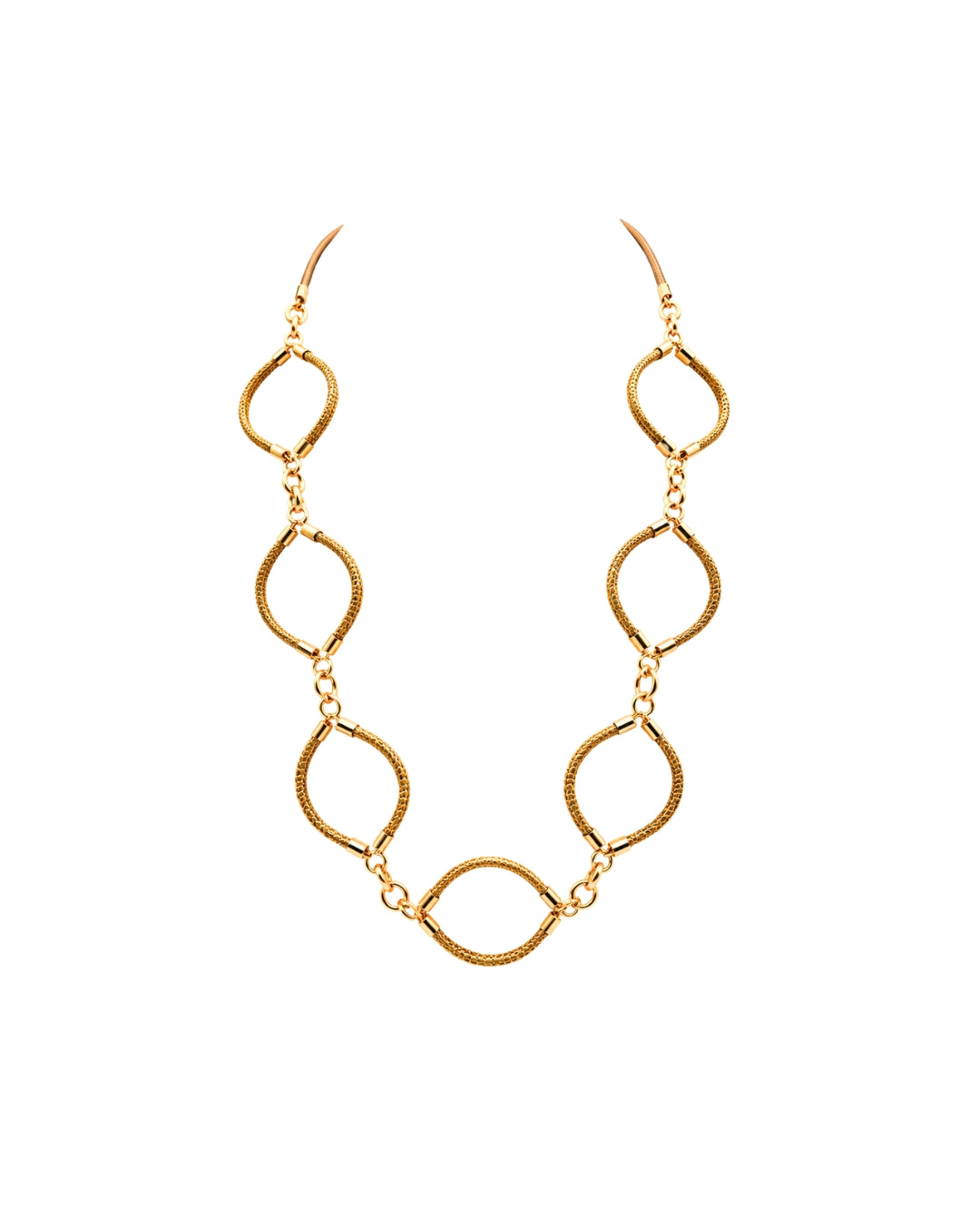 Golden Grass Link Necklace