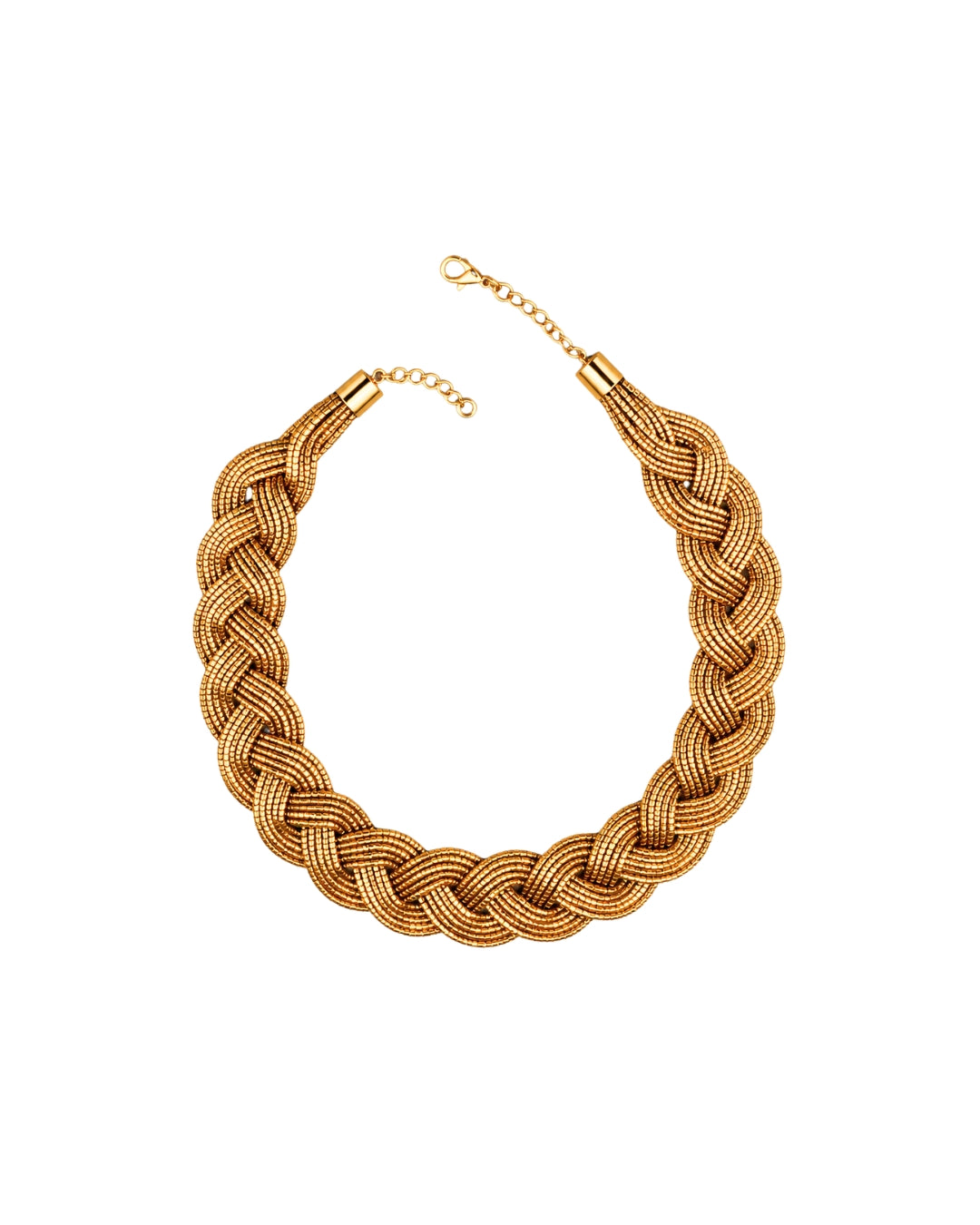 Imperial Braided Golden Grass Necklace