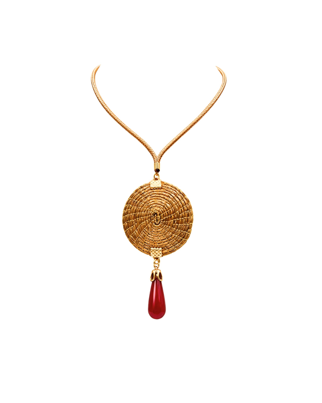 Mandala Golden Grass Necklace