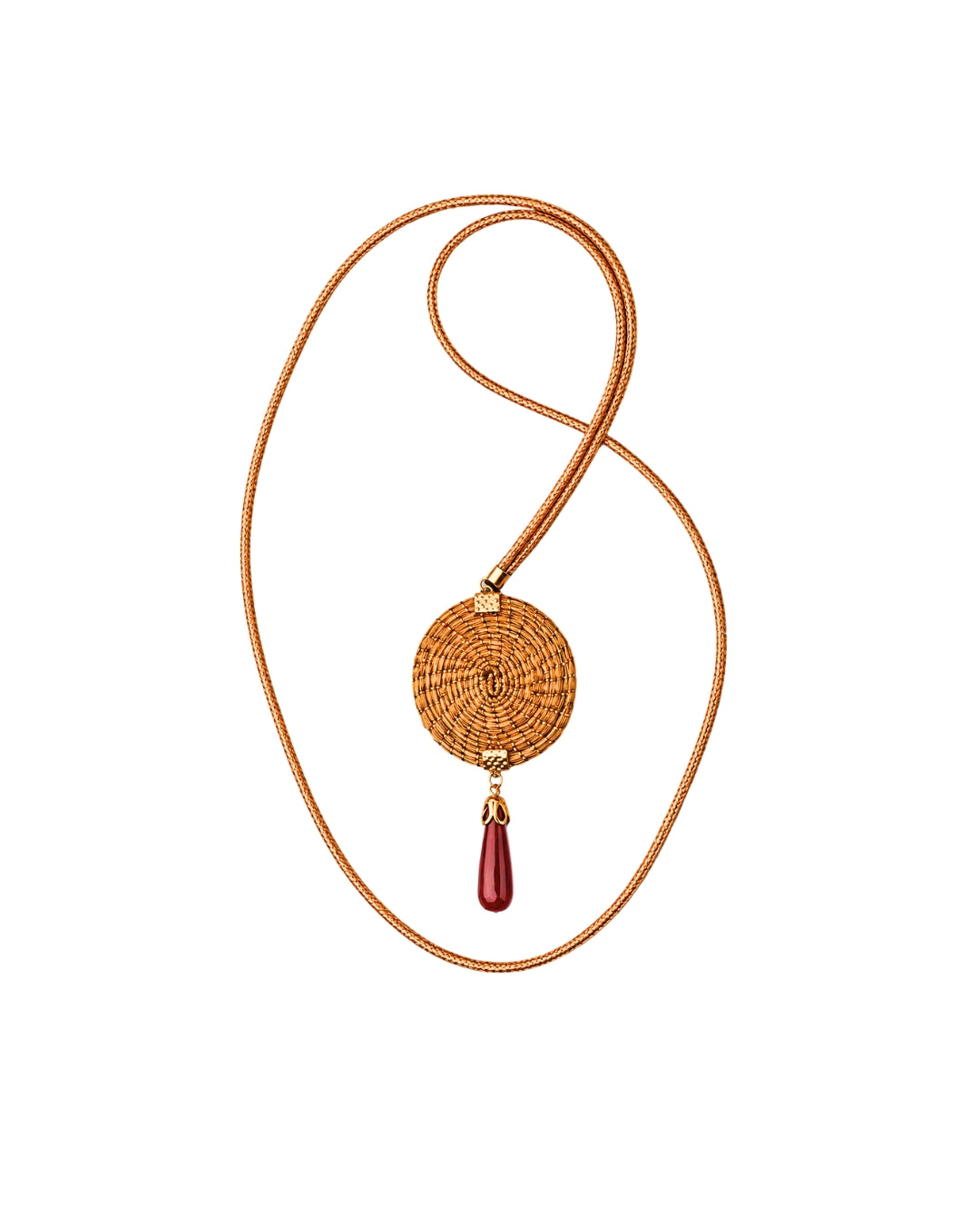 Mandala Golden Grass Necklace