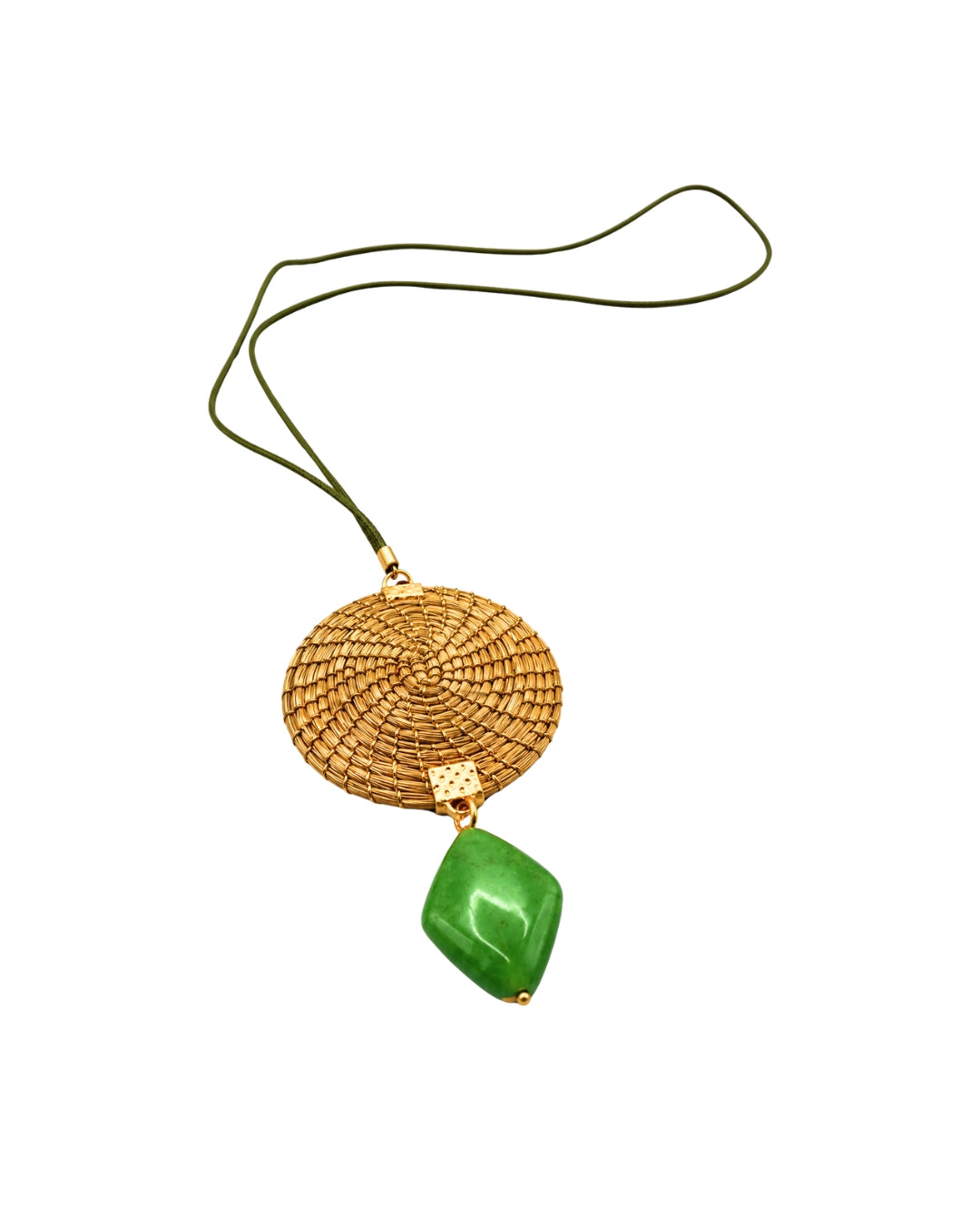 Mandala Golden Grass Necklace
