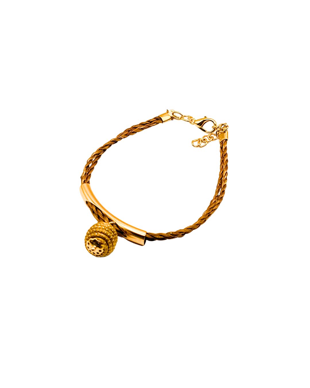 Golden Grass Bracelet with Ball