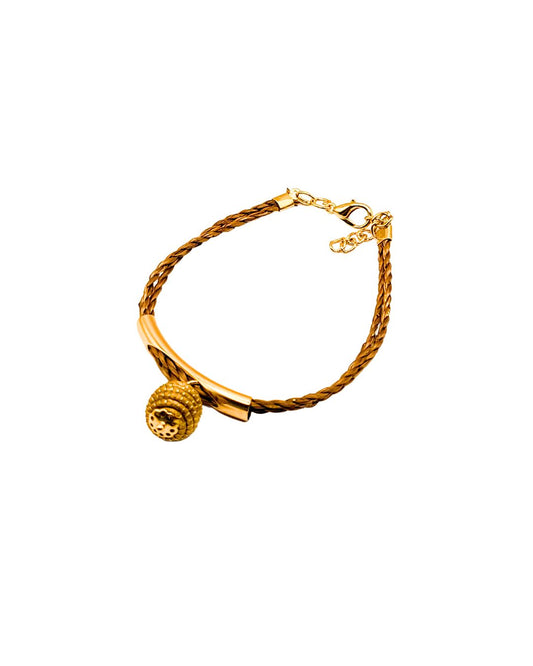 Golden Grass Bracelet with Ball