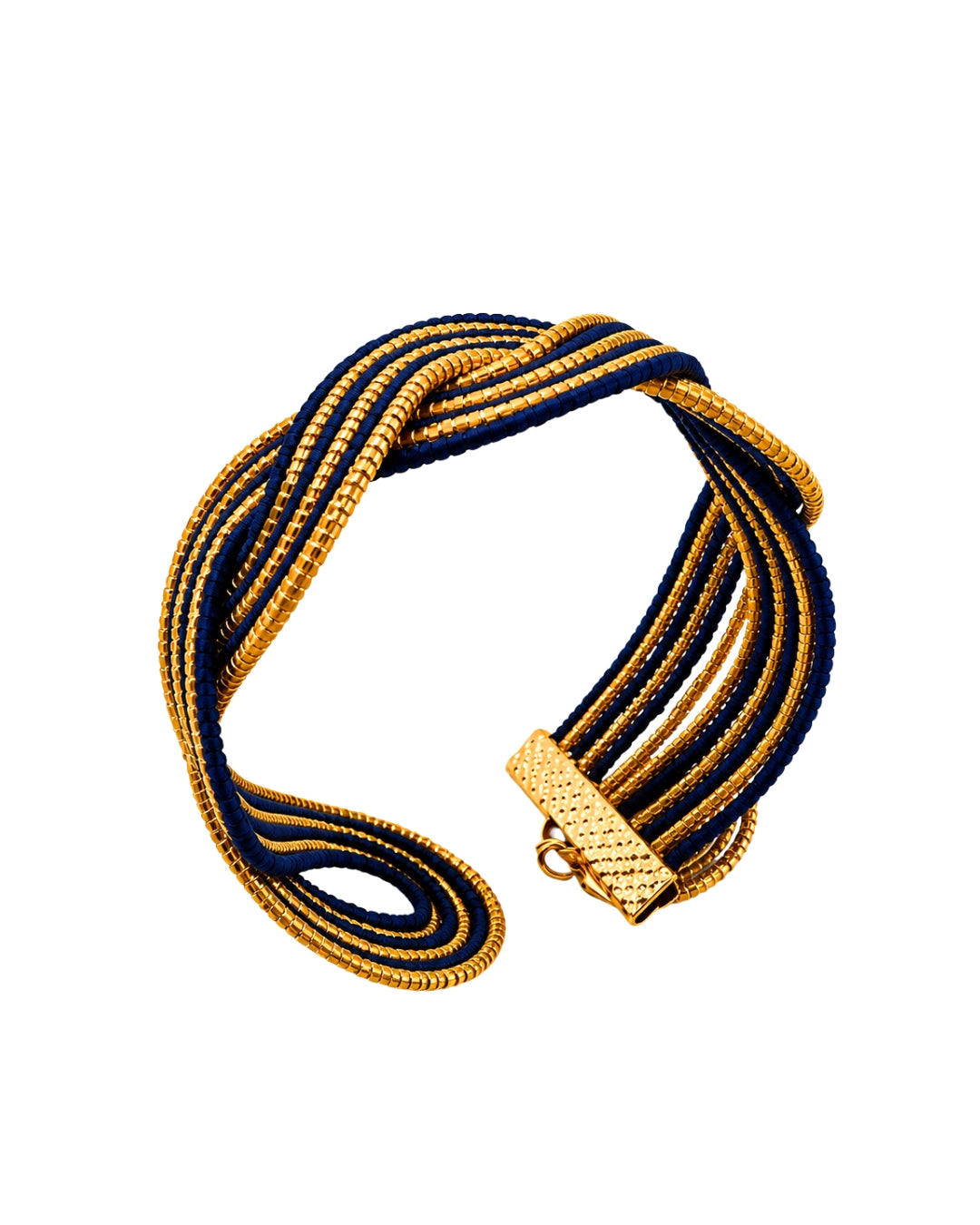 Golden Grass Braided Striped Bracelet