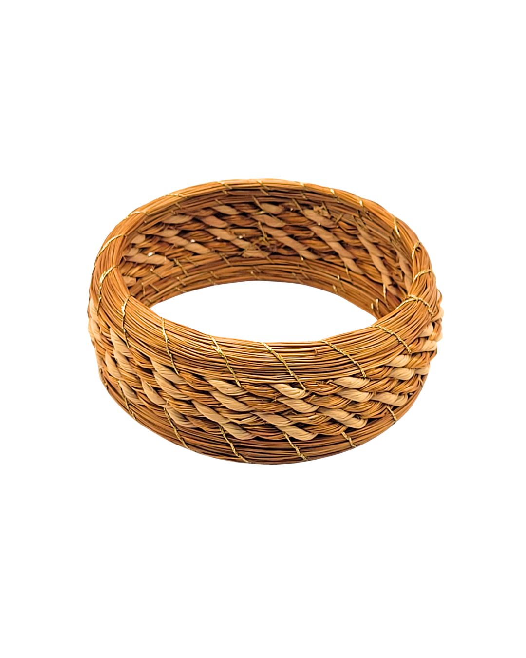 Golden Grass White Braided Bracelet