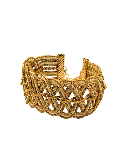 Golden Grass Woven Bracelet